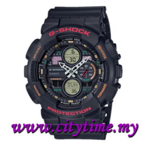 Casio G-SHOCK Men Analog Digital Speed Indicator Black Sport Watch GA-140-1A4DR
