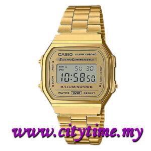 CASIO Vintage Series Digital Gold Tone Strap Watch A168WG-9WDF