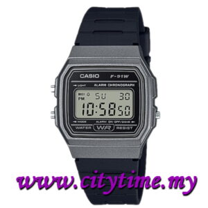 CASIO Digital Vintage Series Rubber Watch F-91WM-1BDF