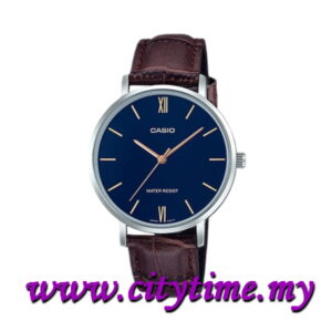 Casio Ladies Analog Stainless Steel Leather Watch LTP-VT01L-2BUDF