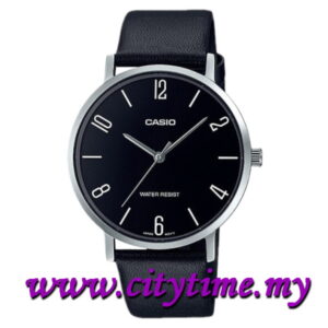 CASIO Men Analog Leather Strap Watch MTP-VT01L-1B2UDF