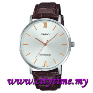 Casio Men Analog Leather Strap Watch MTP-VT01L-7B2UDF