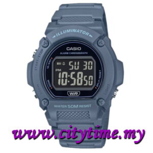 CASIO Youth Digital Rubber Sport Watch W-219HC-2BVDF