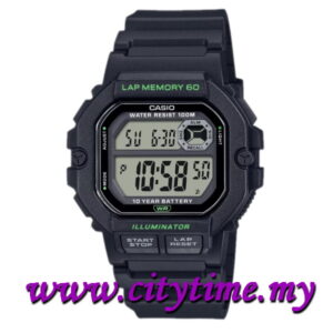 Casio Men Digital Tide Graph Rubber Sport Watch WS-1400H-1AVDF