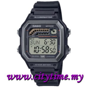 Casio Men Digital Rubber Sport Watch WS-1600H-1AVDF