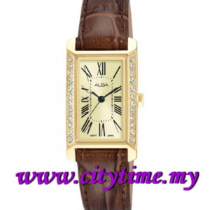 ALBA ladies Leather Strap Gold Tone Stainless Steel Watch AK3064X (VC11-X010)