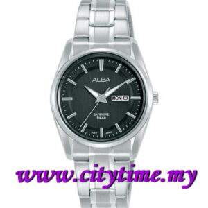 ALBA Ladies PRESTIGE Sapphire Day Date Steel Watch AN8039X (VJ23-X007)