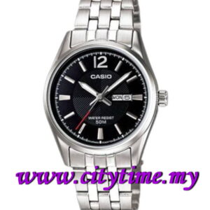 CASIO Ladies Day Date Stainless Steel Watch LTP-1335D-1AVDF