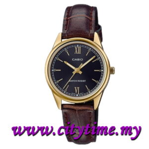 Casio Ladies Analog Leather Date Watch LTP-V005GL-1B2UDF