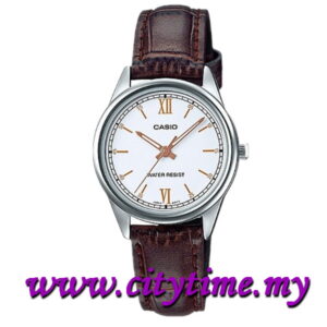 Casio Ladies Analog Leather Dress Watch LTP-V005L-7B3UDF