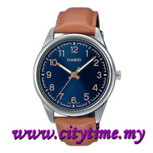CASIO Men Analog Leather Watch MTP-V005L-2B4UDF