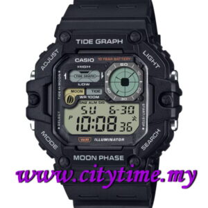 Casio Men Digital Tide Graph Rubber Sport Watch WS-1700H-1A