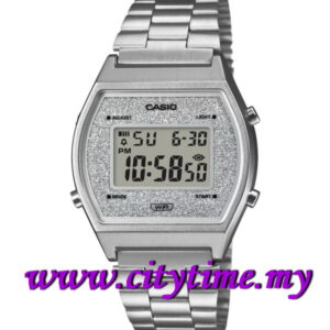 CASIO Men Digital Glitter Face Silver Vintage Retro Watch B640WDG-7DF
