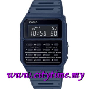CASIO Men Digital Calculator Vintage Mannish Navy Blue Color Rubber Watch CA-53WF-2BDF