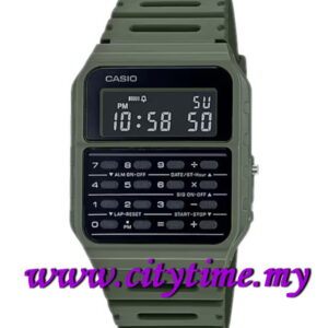 CASIO Men Digital Calculator Vintage Mannish Green Color Rubber Watch CA-53WF-3B