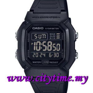Casio Digital 10 Years Battery Rubber Sport Watch W-800H-1B
