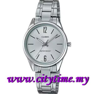 CASIO Ladies Analog Stainless Steel Dress Watch LTP-V005D-7BUDF