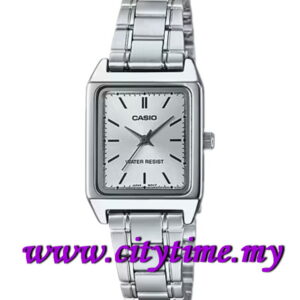 CASIO Ladies Analog Silver Dial Square Dress Watch LTP-V007D-7E