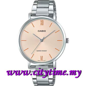 CASIO Ladies Analog Quartz Stainless Steel Dress Watch LTP-VT01D-4B