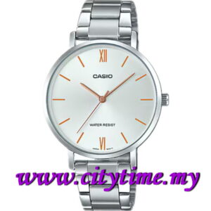 CASIO Ladies Analog Quartz Stainless Steel Dress Watch LTP-VT01D-7B