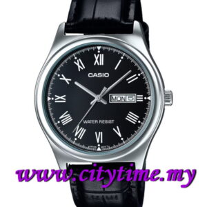 CASIO Men Day Date Leather Watch MTP-V006L-1BUDF