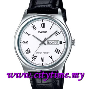 CASIO Men Day Date Leather Watch MTP-V006L-7BUDF