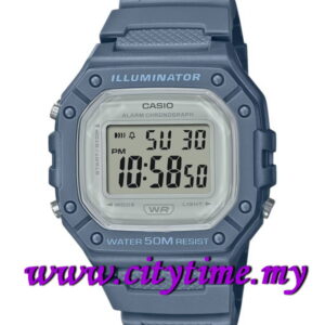 CASIO Youth Digital Blue Rubber Sport Watch W-218HC-2AVDF