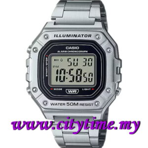 CASIO Youth Digital Stainless Steel Sport Watch W-218HD-1AVDF