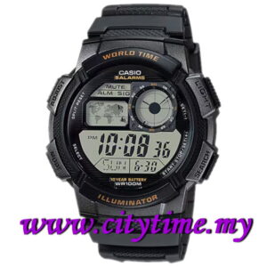 Casio Men World Time Digital Watch AE-1000W-1AVDF