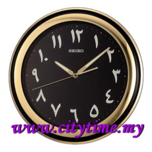 SEIKO 11 inches Gold Black Wall Clock QXA578T