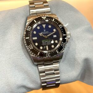 PRE-OWNED ROLEX 126660 DEEPSEA BLUE MK2 DEEPBLUE OYSTER BRACELET WITH CERT YEAR 2020