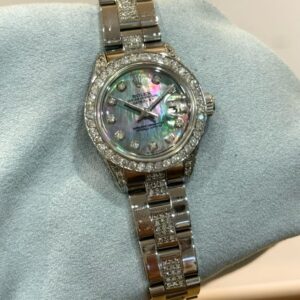 PRE-OWNED ROLEX 6917 DATEJUST-26 DIAMONDS BEZEL OYSTER STAINLESS STEEL BRACELET WITHOUT CERT