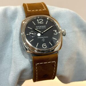 PRE-OWNED PANERAI PAM00754 RADIOMIR BLACK SEAL BLACK DIAL BROWN LEATHER BRACELET YEAR 2020