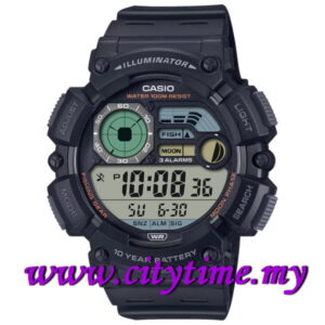 Casio Men Digital Tide Graph Rubber Sport Watch WS-1500H-1AVDF