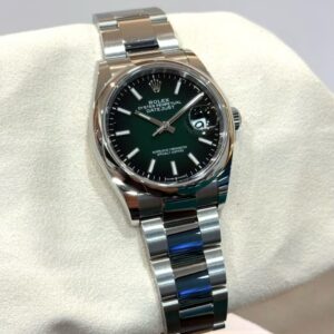 NEW ROLEX 126200 DATEJUST-36 OMBRE GREEN INDEX DIAL OYSTER STAINLESS STEEL BRACELET WITH CERT YEAR 2026