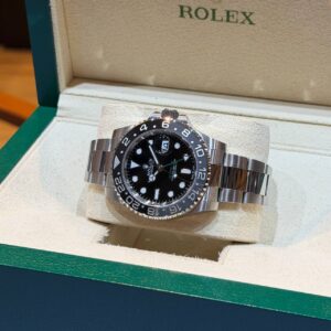 NEW ROLEX 126710GRNR GMT-MASTER II BRUCE WAYNE BLACK DIAL OYSTER STAINLESS STEEL BRACELET WITH CERT YEAR 2026