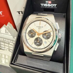 PRE-OWNED TISSOT T137.427.11.011.00 WHITE INDEX DIAL STAINLESS STEEL BRACELET WITH CERT YEAR 2022